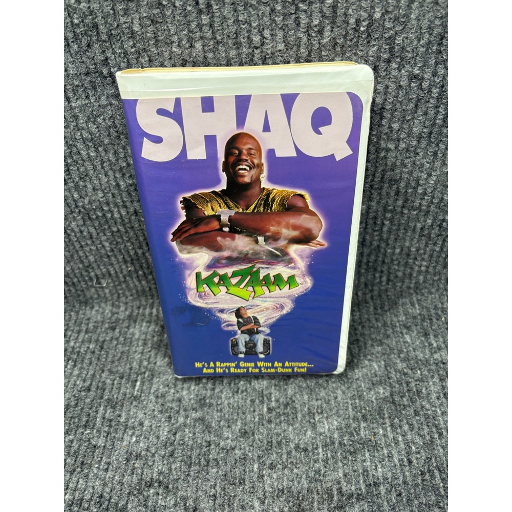 Kazaam VHS Shaquille O'Neal Shaq Rapping Genie Movie 1996 Touchstone Clamshell